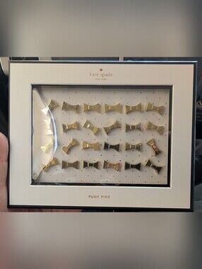 kate spade Gold Bow Push Pins Set